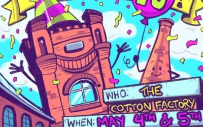 May 4-5, 2024 – free entertainment at Cotton Factory’s 10th birthday