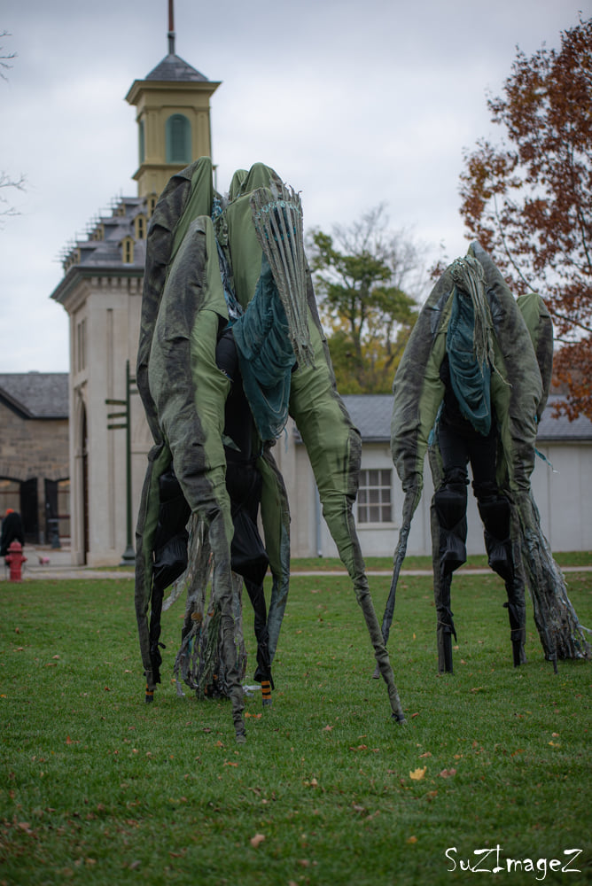 4-legged stilt creatures roam outside Dundurn Castle in Hamilton